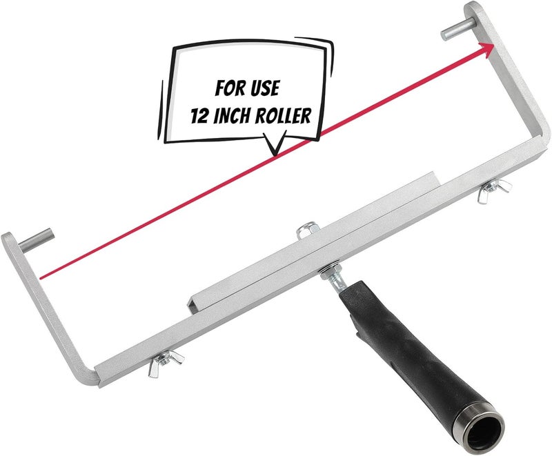 NANJA 12-18 inch Adjustable Paint Roller Frame with 12" Painter's Choice Roller Cover,Large Paint Roller for Ceiling Wall Painting - Image 4